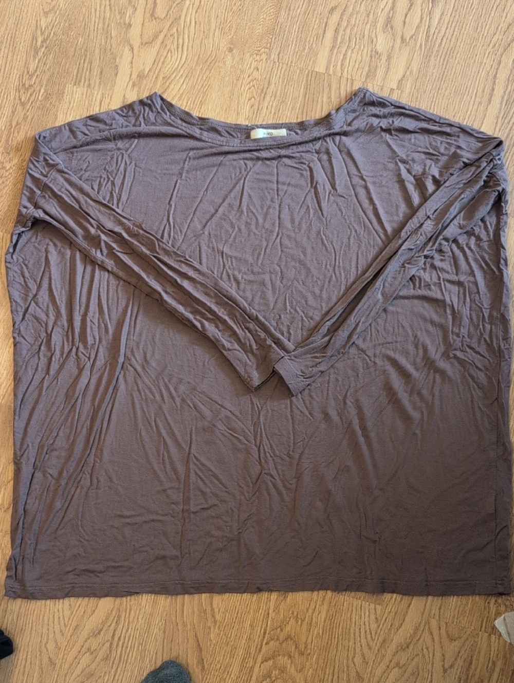 Piko Brown Crewneck Long Sleeve Tee